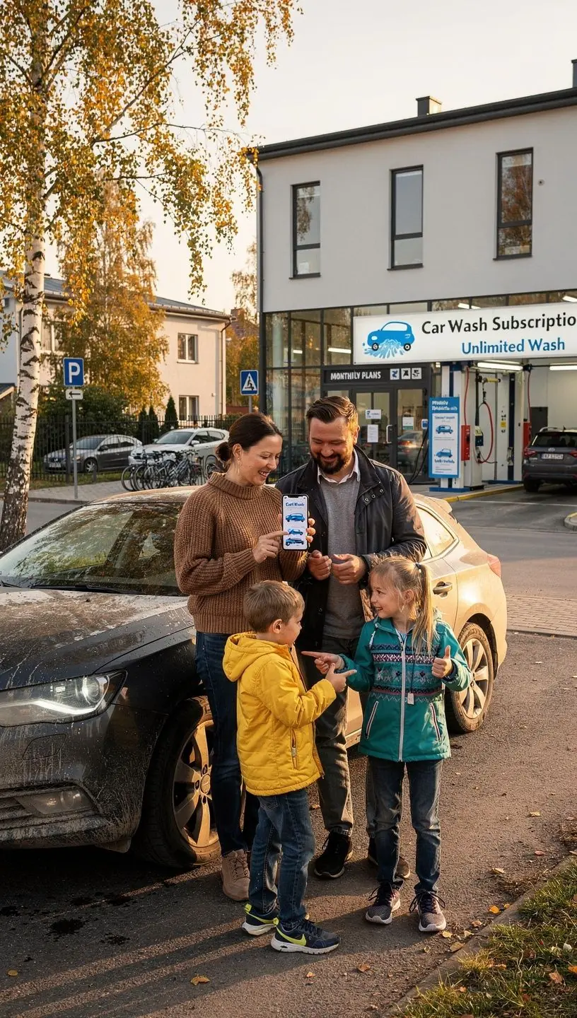 Tabel, mis näitab kuutasude ja teenuste erinevust autopesu tellimustes.